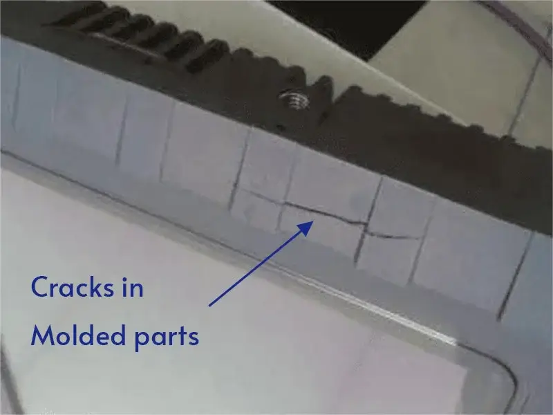 cracks in molded parts